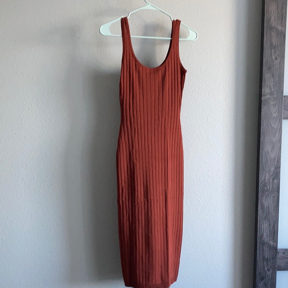 Windsor Store Rust Colored Body Con Dress